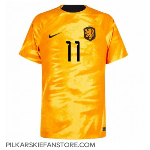 Tanie Strój piłkarski Holandia Steven Berghuis #11 Koszulka Podstawowej MŚ 2022 Krótkie Rękawy